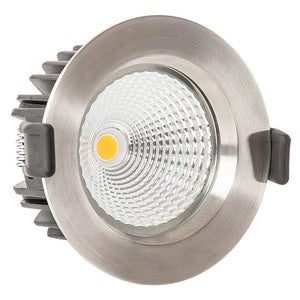 Aluminium Fixed Flush LED Downlight | Stainless Steel | 5 Colour LED
