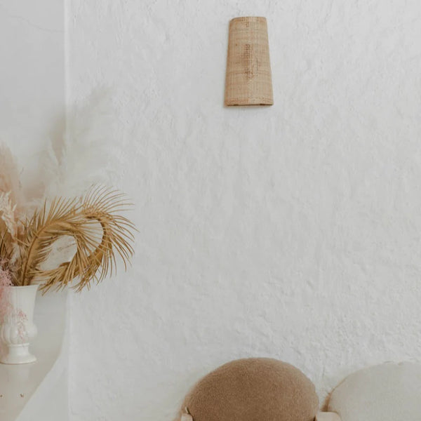 Organic Rattan Wall Sconce
