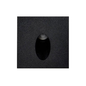 Mini LED Recessed Square Low Voltage Step Light Black Cool White