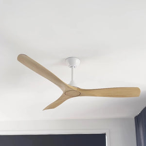 Spitfire DC | White Contoured Blades Ceiling Fan | ThreeSixty | Natural | 52