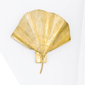 Gingko Brass Leaf Wall Light