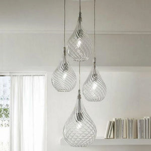 Italian Glass Decorative Pendant Light | Cluster 4 Light Option 4