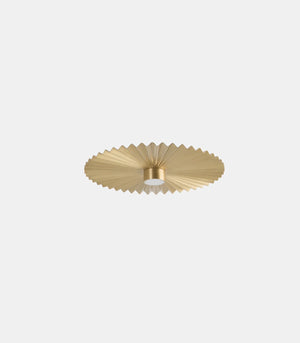 Pleated Brass Ceiling Light
