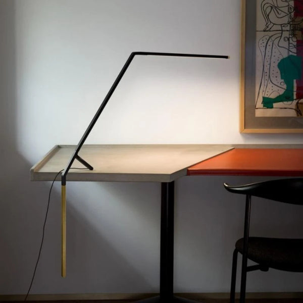 Slender Black T-Shape Table Lamp