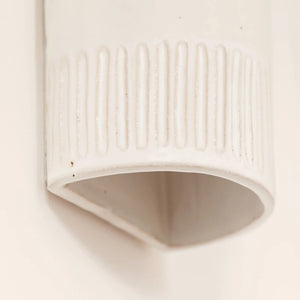 Exterior Ceramic Indented Wall Light | Day