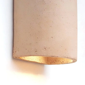 Exterior Organic Raw Ceramic Wall Light | Nudie