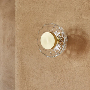 Sculptured Glass Dome Disc Wall Light