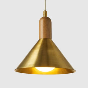 Handmade Conical Brass Pendant