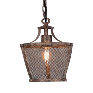 Rustic Metal Mesh Pendant