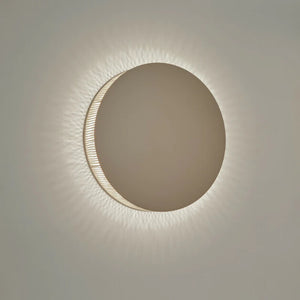 Circular Beige Cotton Thread Wall Light