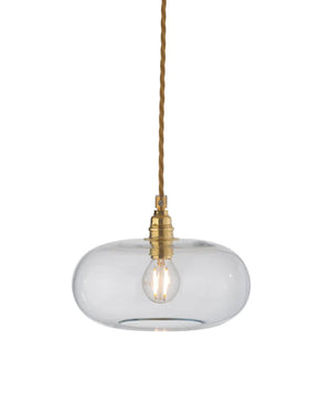 Danish Hand Blown Glass Pendant | Gold