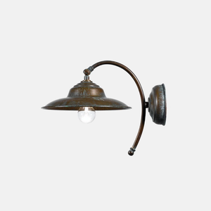 Verdigris Vintage Curved Wall Light