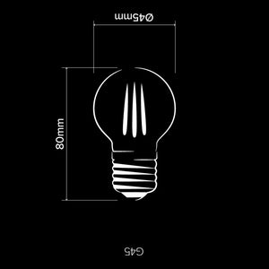 E14 | G45 Fancy Round | LED Silver Cap | 3Watt