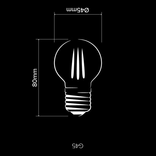 E14 | G45 Fancy Round | LED Silver Cap | 3Watt