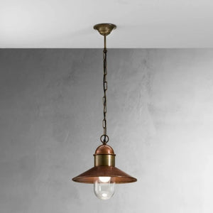 Industrial Aged Brass Copper Pendant
