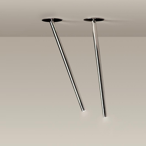 Adjustable Sleek Cylinder Ceiling Light | Lighting Collective | chrome finish in a living room