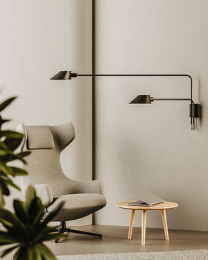 Adjustable Hooded Duo Wall Light