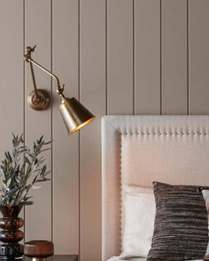Adjustable Vintage Nickel Wall Light
