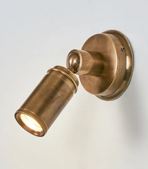 Antique Brass Ball Swivel Wall Light | Lighting Collective