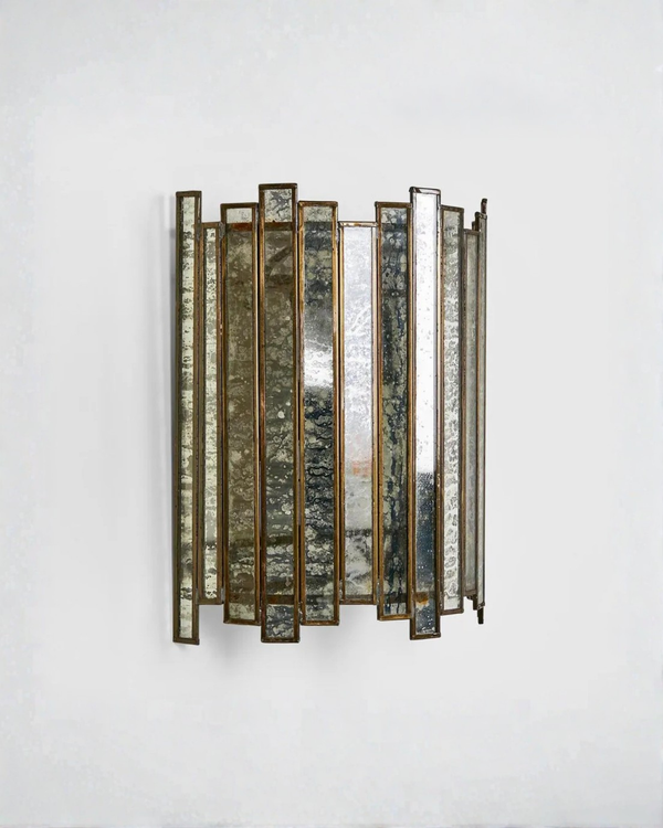 Art Deco Antiqued Mirror Sconce