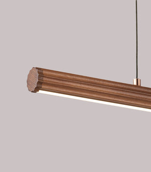 Australian Fluted Timber Linear Pendant | Lighting Collective