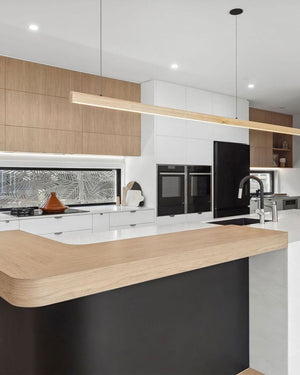 Australian Curved Timber Linear Pendant