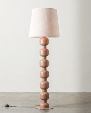 Beaded Column Floor Lamp | Nougat