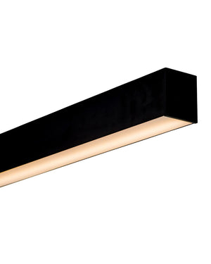 Boxy Black Linear Pendant | Integrated Power Cord | Assorted Sizes