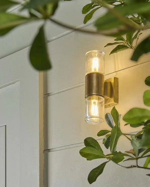 Brass & Glass Wall Light