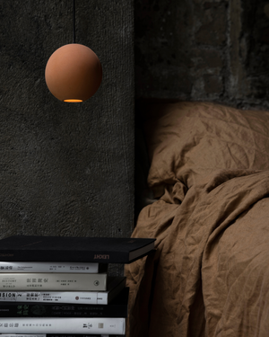 Cast Earth Downwards Spherical Pendant | Nongzao