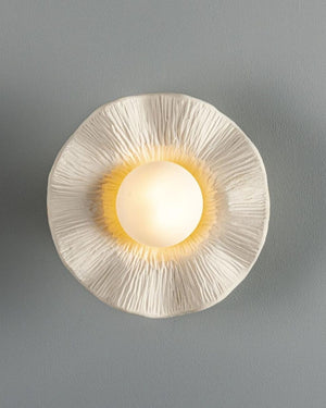 Ceramic Grooved Wall Light