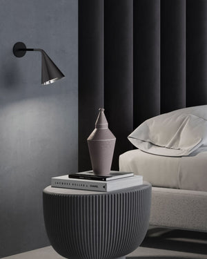 Conical Long Angled Arm Wall Light | Lighting Collective