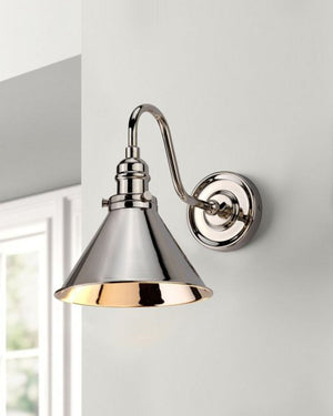 Conical Shade Gooseneck Wall Light