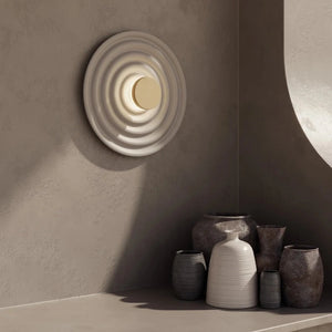 Contemporary Rippled Resin Wall Light