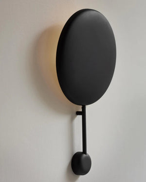 Contemporary Black Circular Wall Light