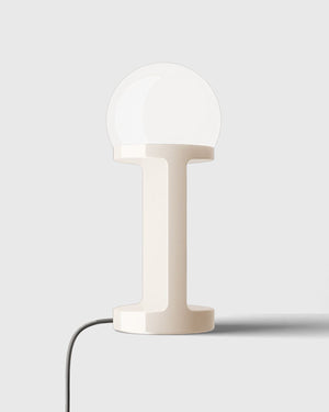 Cream | Geometric Glossy Ceramic Table Lamp | Lighting Collective