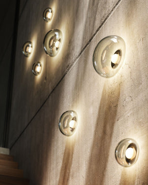 Curved Hand-Blown Bubble Wall/Ceiling Light | Lighting Collective