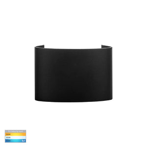 Curved Rectangular Aluminium Wall Light | Small | Black