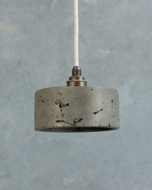Cylindrical Concrete Pendant Light Moss