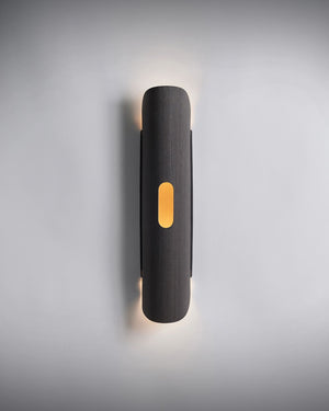 Cylindrical Wooden Wall Light