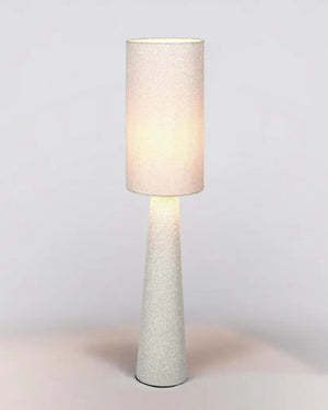 Cylindrical Boucle Floor Lamp