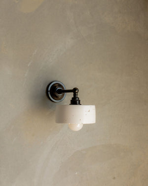 Cylindrical Concrete Straight Arm Wall Light