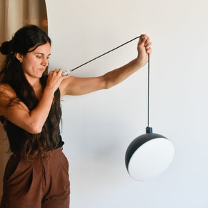 Contemporary Demi Globe Pendant Light 