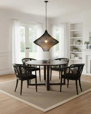 Diamond Crochet Wire Pendant Light