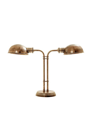 Dual Shade Brass Table Lamp