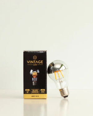E27 | A60 | LED Filament Light Bulb Silver Cap | 4W
