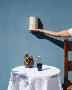 Exterior Ceramic Indented Wall Light | Day