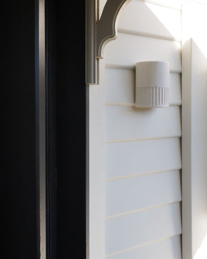 Exterior Ceramic Indented Wall Light | Day | Lighting Collective