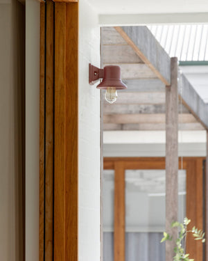 Exterior Industrial Tuscan Ceramic Wall Light