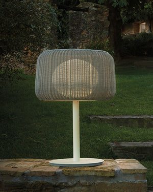 Exterior Woven Basket Table Lamp